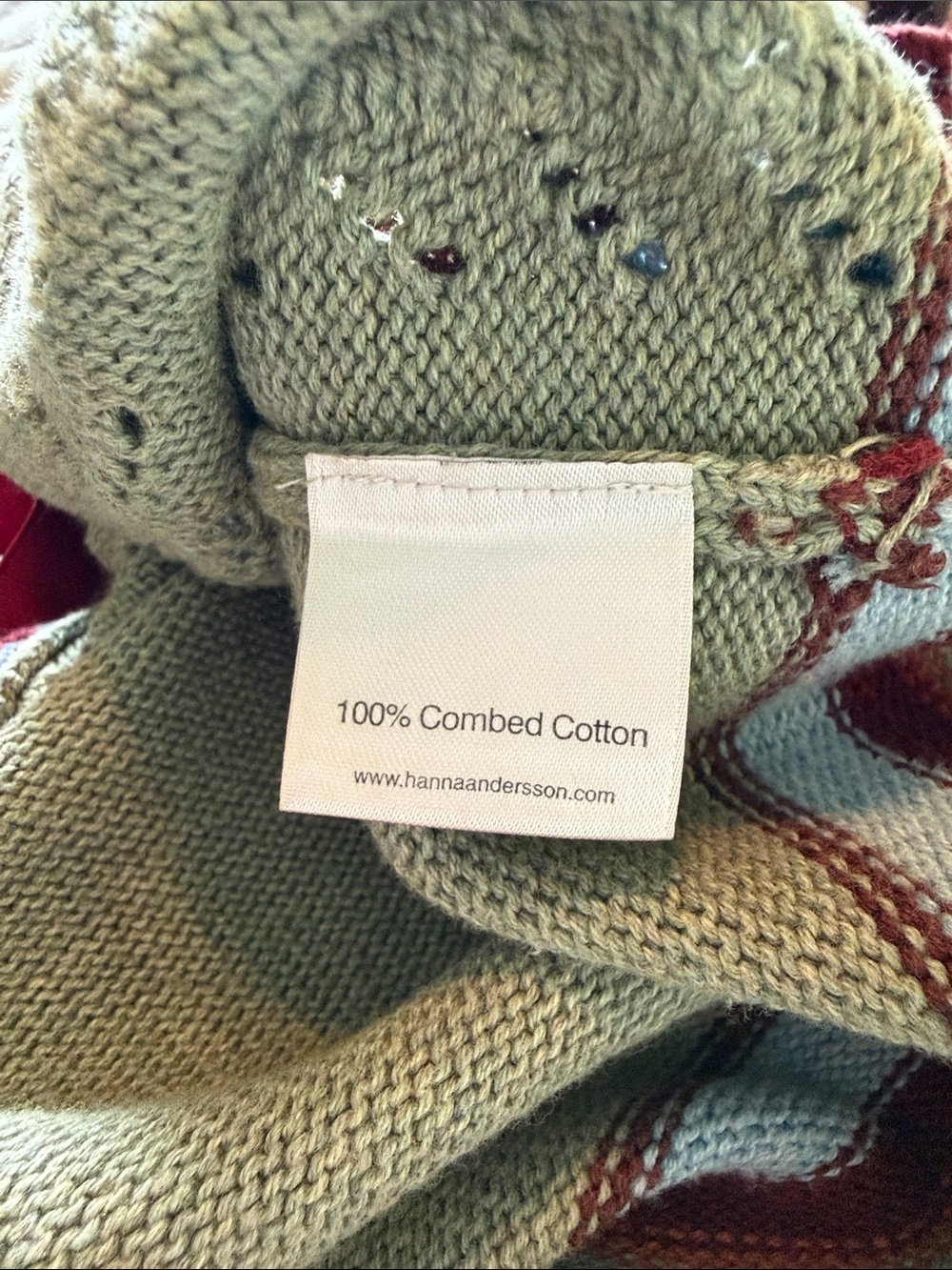 Hanna Andersson tie front cardigan ribbon woman’s sz L Fair Isle Tie M? - Picture 9 of 9